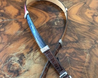 Cinturón de cuero De Brighton, rojo, marrón, negro, mediano, grande