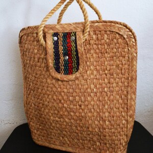 Woven Straw purse,boho bag,top handle bag