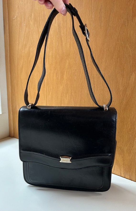 Bally, Black Leather Purse, Shoulder Bag