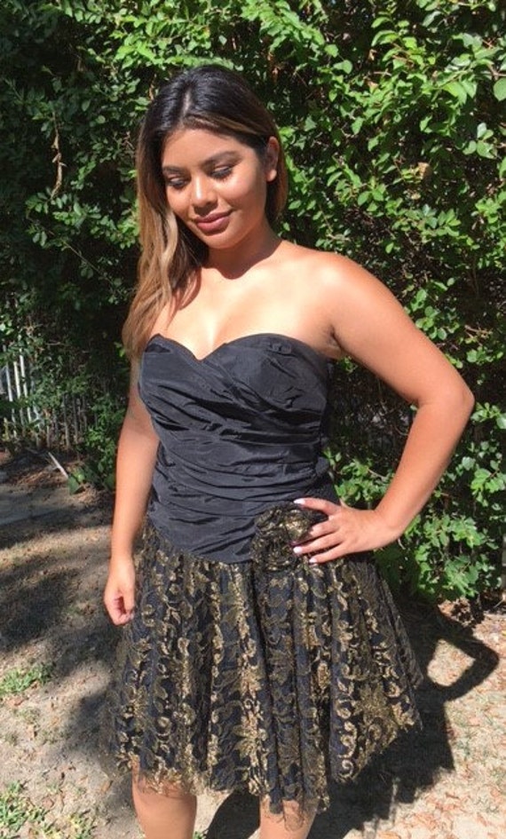Stenay party dress,size 7,8, black, gold,dress,strapless dress,formal dress Stenay party dress,size 7,8, black, gold,dress,strapless dress,formal dress