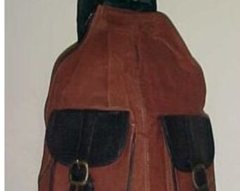 Bolsa de mochila, grande, mochila de cuero Hobo satchel, bolsos, 18 "x14"x7" marrón, negro, paquete trasero