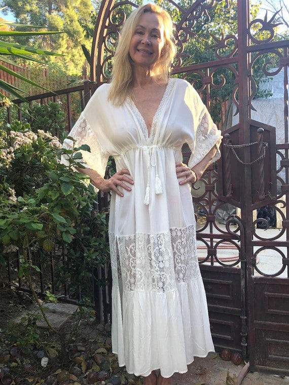 White lace cheap dress xl