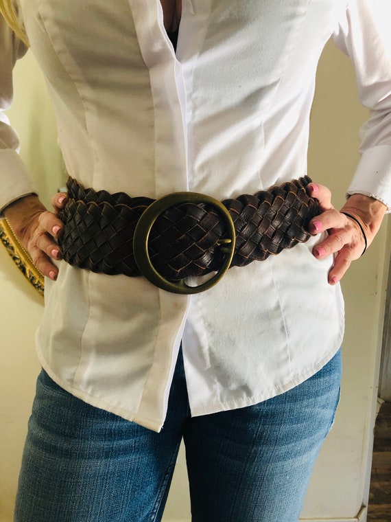 Moroccan belt, wide leather belt,Studded leather b