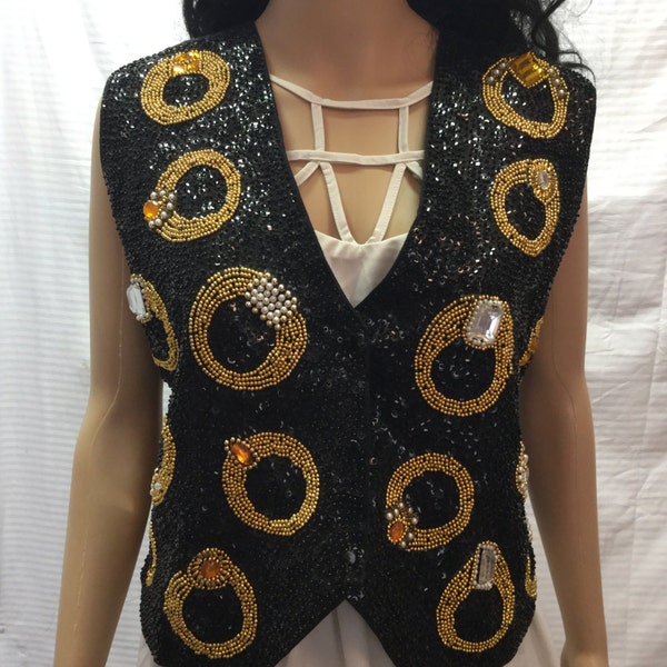 Precious | Beaded Double-Face Vest