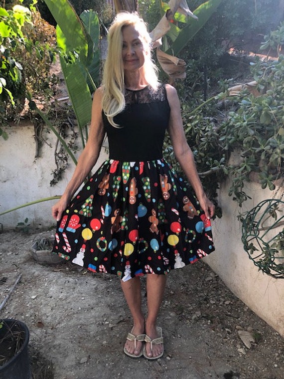 sleeveless christmas dress