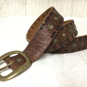 Lucky Brand,Studded Leather Belt ,studded,leather,belt,Removable buckle, Copper Buckle,
