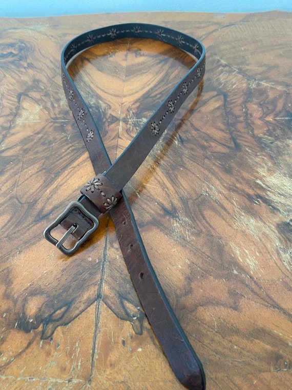 thin brown belt