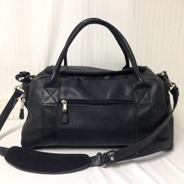 Navire gratuit Mulholland Duffle PVC & sac de sport de voyage en cuir