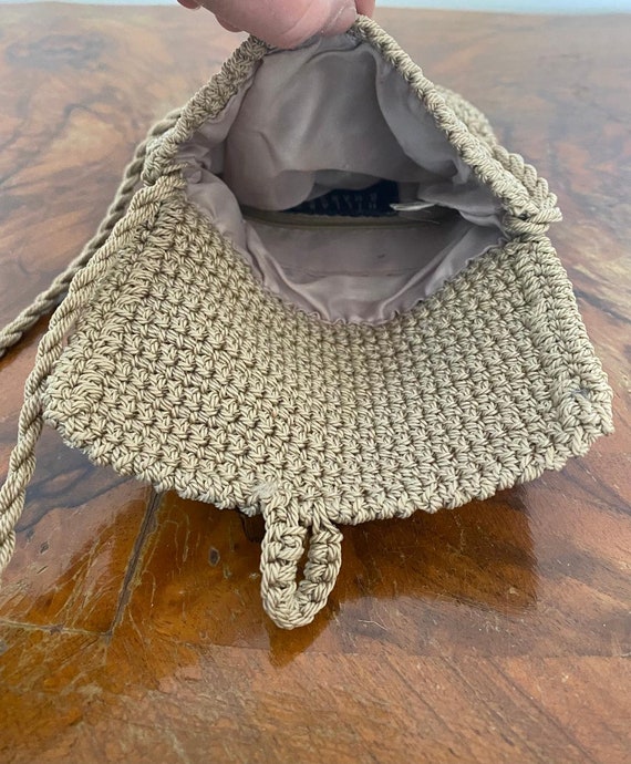 Small tan Knit purse, Purses bags, Knit Shoulder … - image 6