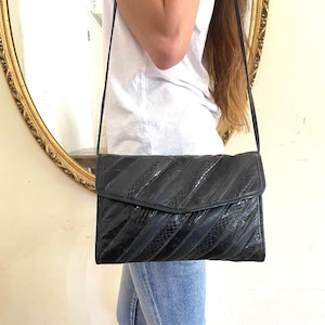 オレグ カッシーニ ブラック スネークスキン レザー 財布、財布 