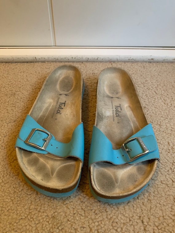 Mold Stædig afspejle Buy Birkenstock Tula Blue Leather Sandals size 39 US Women Online in India  - Etsy