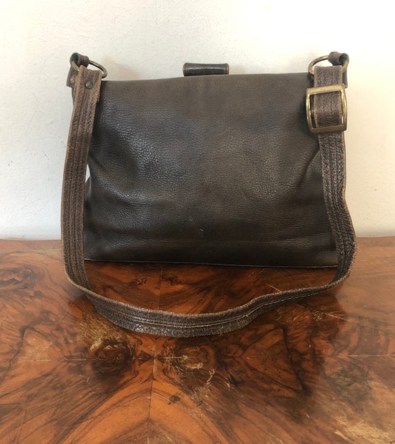Justin 1970s brown leather purse, shoulder bag - image 4