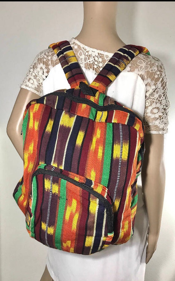 Guatemalan Backpack, Rainbow, Backpack, Rainbow - image 1