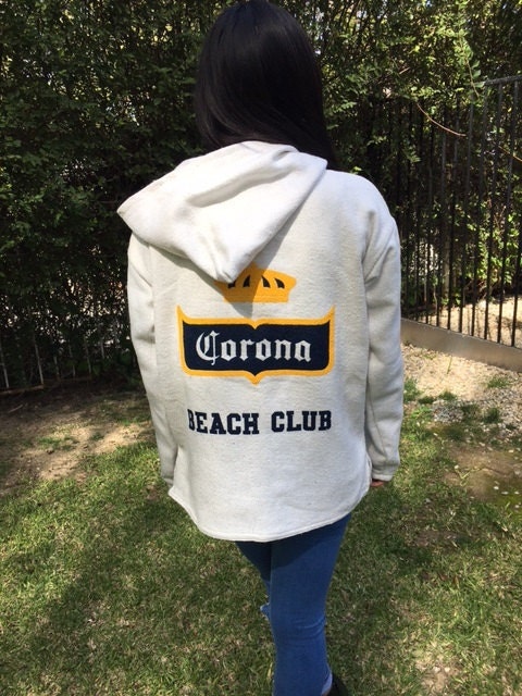 XL,Corona Beach club hoodie,Baja Hoodie,XLarge,Unisex,Hooded pullover, Mexican Hoodie,white,off white