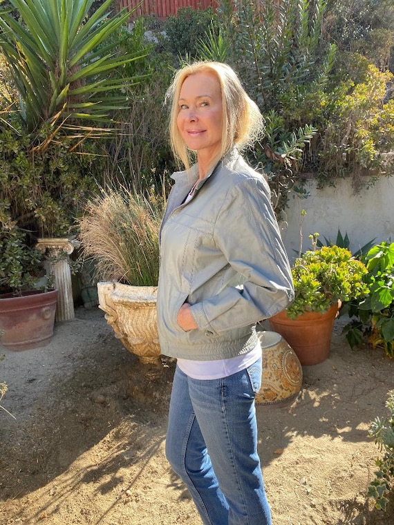 Bertini Vintage Gray Leather Jacket bomber Jacket Motorcycle