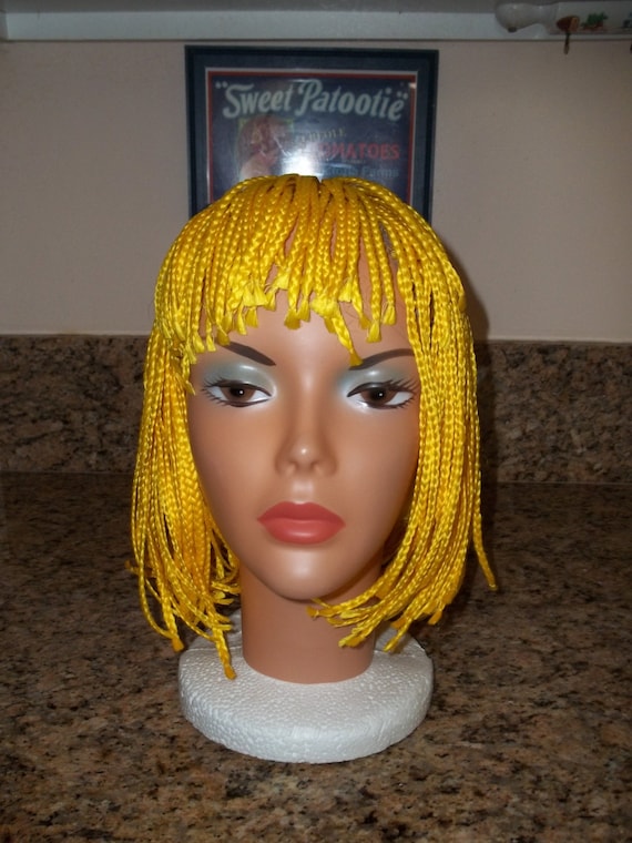 Costume wig,yellow wig, Yellow Braided wig,Hallow… - image 1