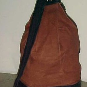Backpack bag, Large, Leather backpack Hobo satchel, purses bags, 18x14x7 Brown, Black,back pack image 3