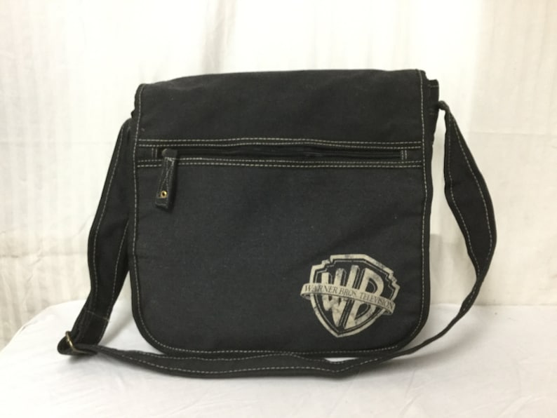 Shoulder Canvas Messenger bag,Warner Brothers Black,canvas Cross Body bag