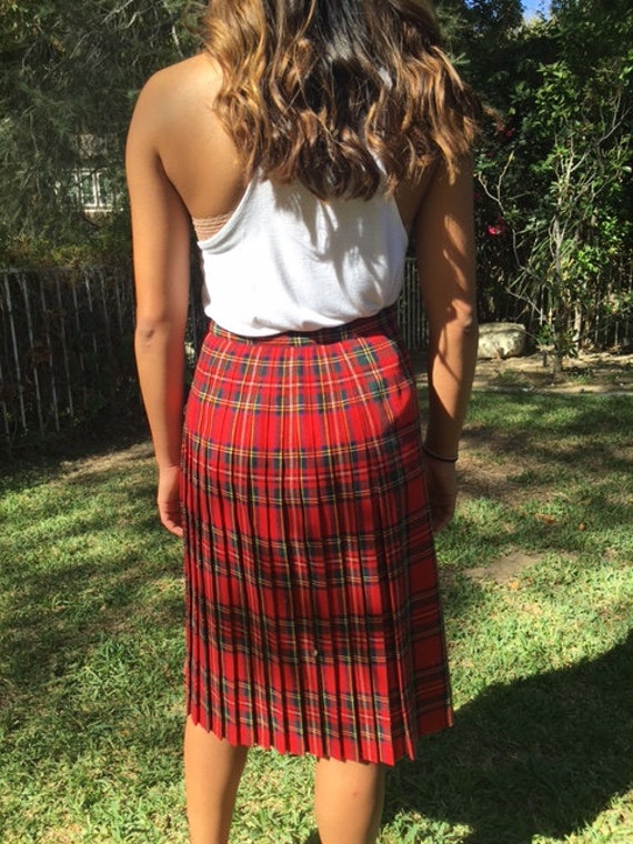 Black and white on sale plaid skirt xs