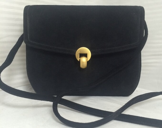 Suede Leather Box Purse Bagsuede Clutch Black Suede Purses Etsy