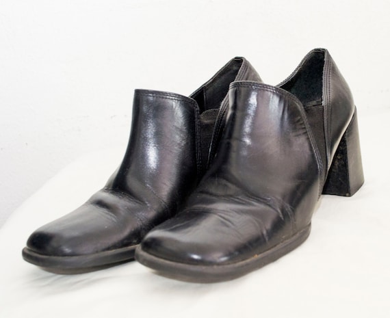 Bakers Black Genuine Leather Ankle Boots Size 8.5… - image 2