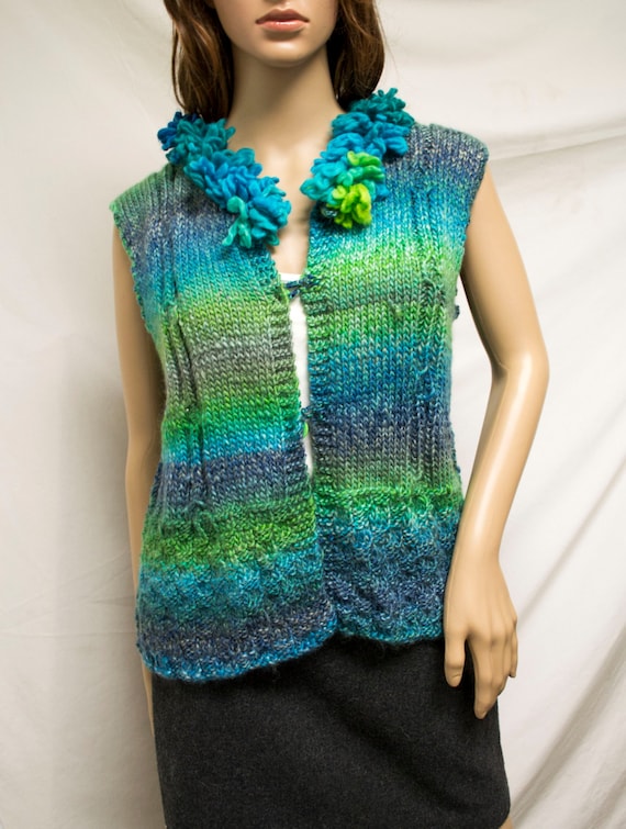 Replay, Donna Replay, Knit top,sweater vest, Sweater, Aqua, Blue Green, Top