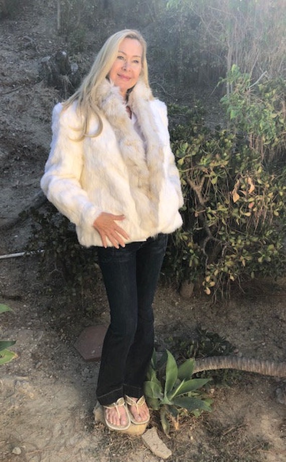 Fur coat, Rabbit fur, Fox fur,medium, large, vinta