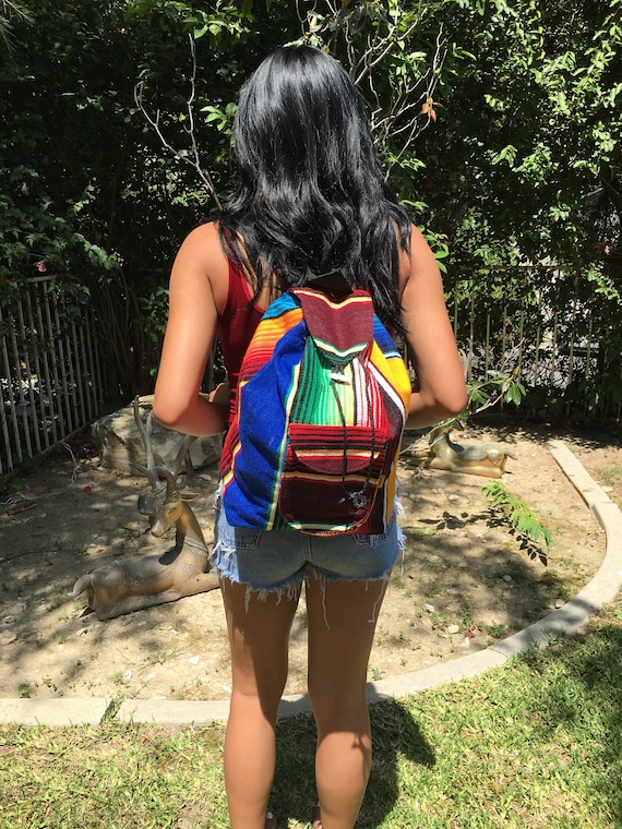 Serape backpack,Mexican backpack,backpack bag,rai… - image 1