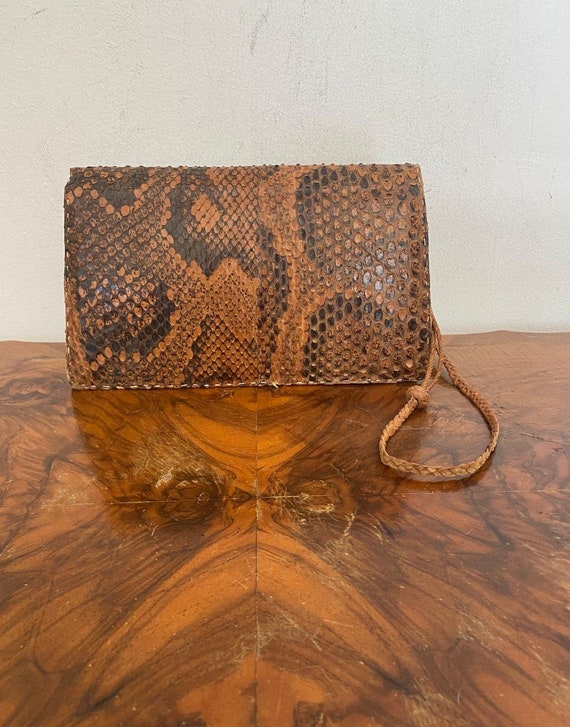 Genuine Python, Snakeskin Purse ,Shoulder Bag ,Bro