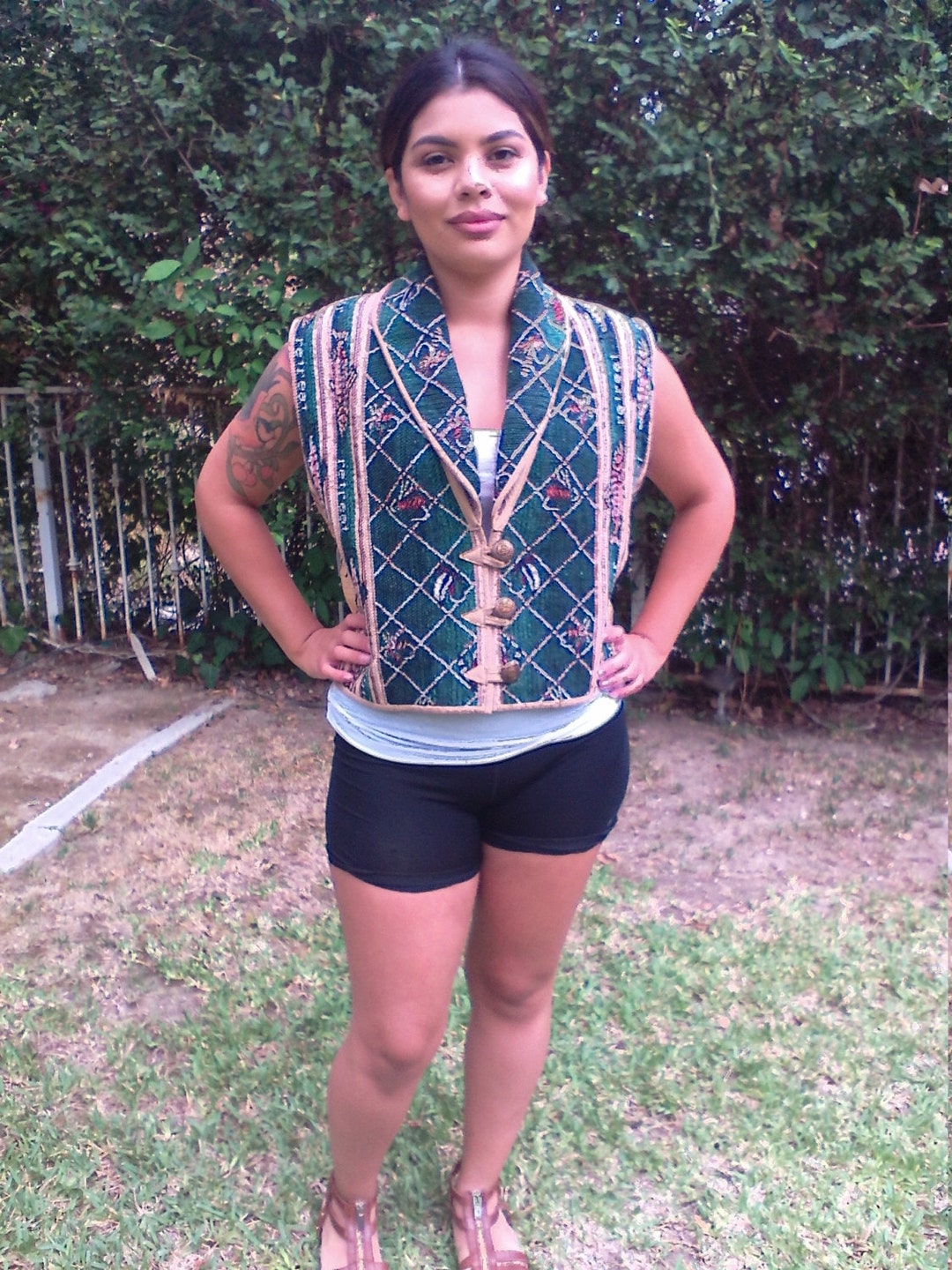 Tapestry Vest,fish,vest,medium,large - Etsy