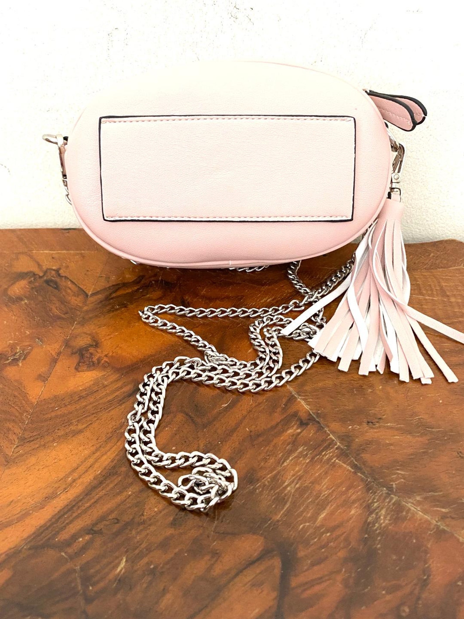 Pink Quilted Purse Silver Tone Chain Shoulder Bag Pink Faux Etsy
