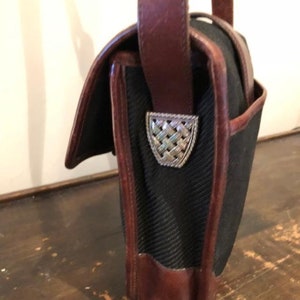 Brighton lederen tas, canvas, Leer, Zwart, Bruin, tassen, portemonnees, Schoudertas, zadeltas afbeelding 5