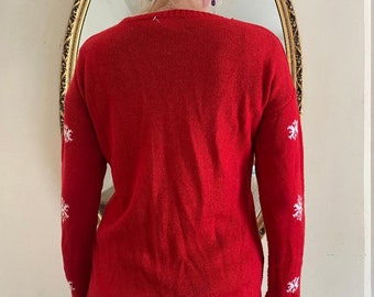 Christmas Sweater, Ugly Christmas Sweater, Large, Sequin