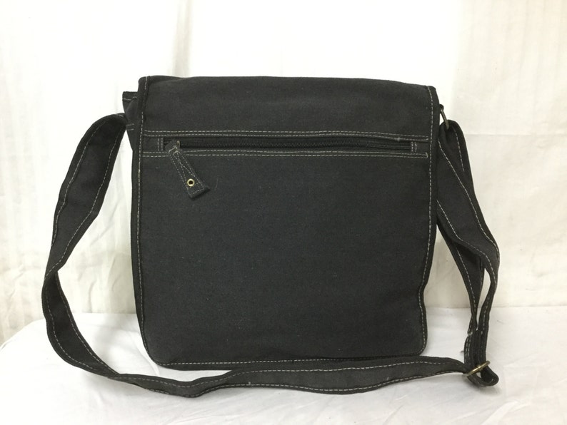 Shoulder Canvas Messenger bag,Warner Brothers Black,canvas Cross Body bag