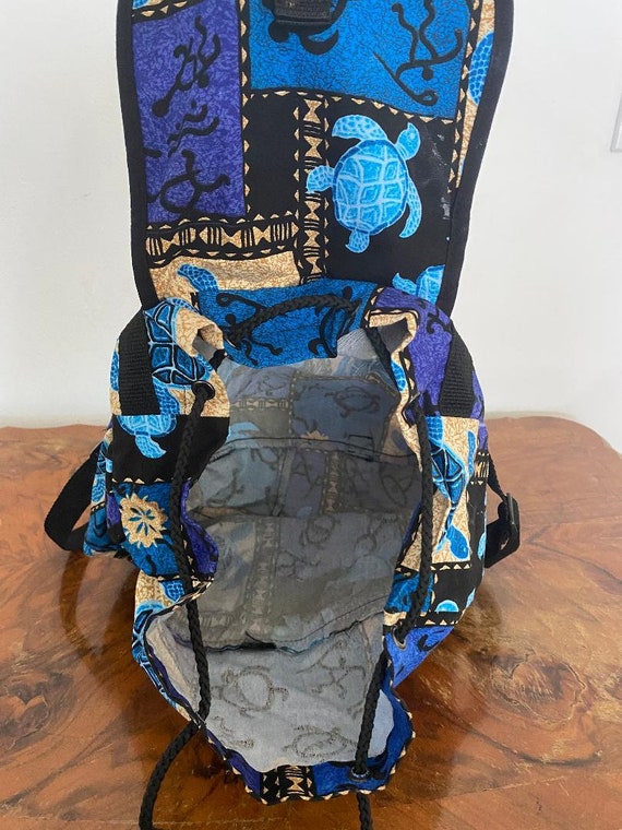 Hawaiian Backpack, backpack bag, Turtles, blue, Tan, … Gem
