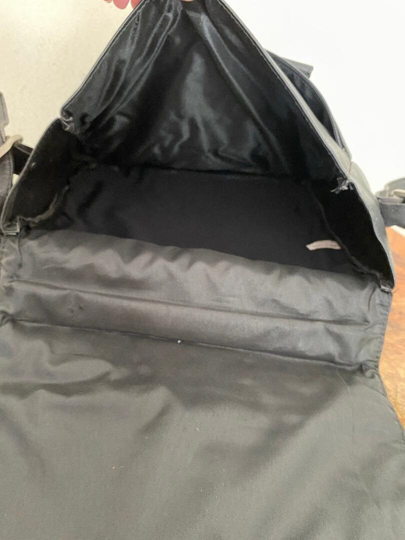 Large Black Leather Messenger Bag Organizer Bagwarner | Etsy