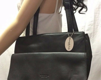 Kenneth Cole Grand sac à bandoulière en cuir et nylon, sac à main