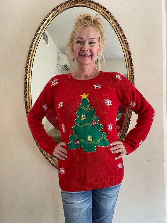 Christmas sweater, ugly Christmas sweater, Large, 