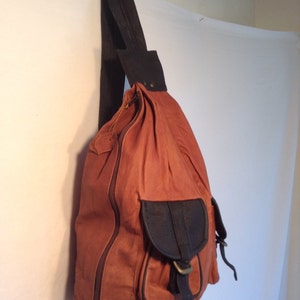Backpack bag, leather backpack,large, leather back pack, brown, black , Bikers Bag