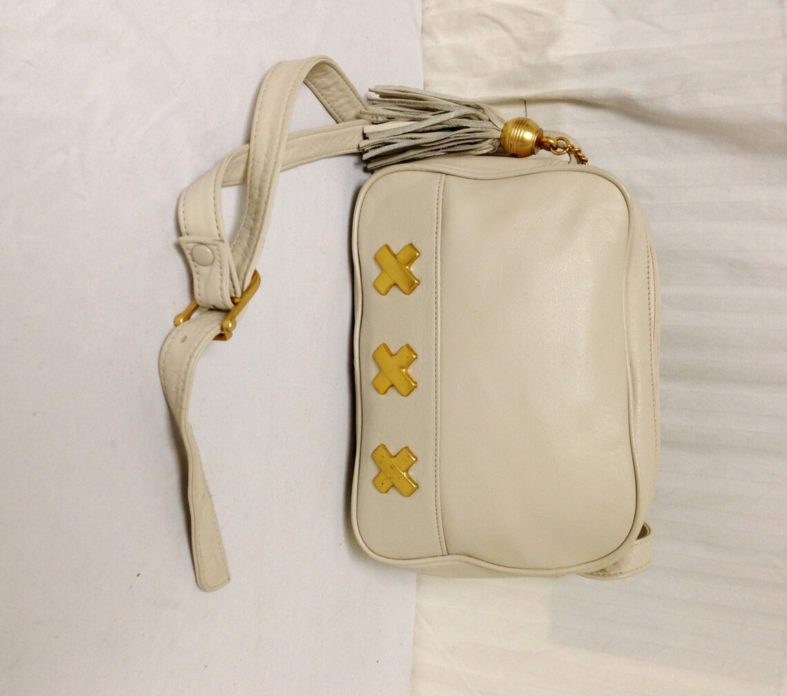 Courtenay Leather Purse Bag tan/bone shoulder Bag Bags Etsy