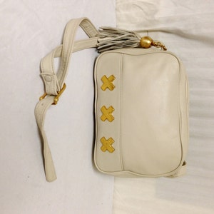 Courtenay leather purse, bag ,Tan, Bone ,Shoulder Bag, Bags purse, withTassel