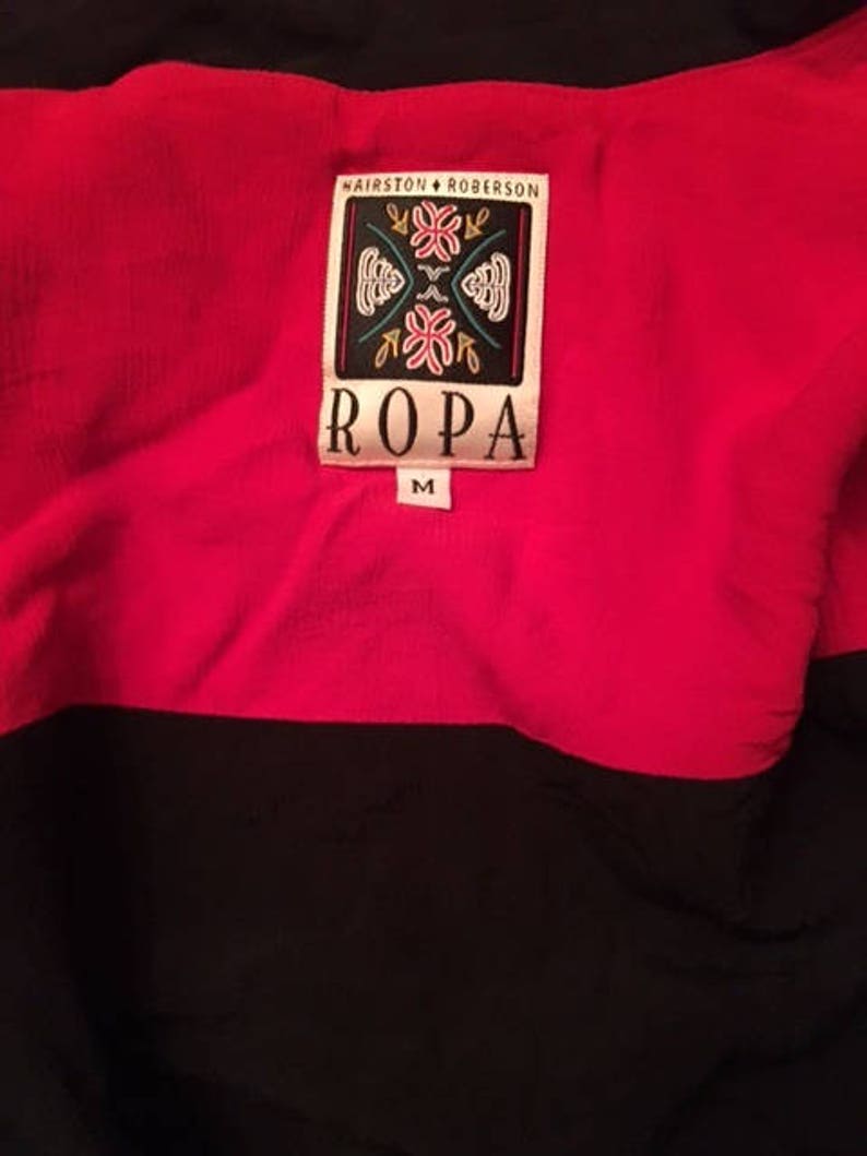 Hairston Roberson Ropa, Broderad jacka, väst, Midjetopp, Mellanstor, 1980-tal bild 3