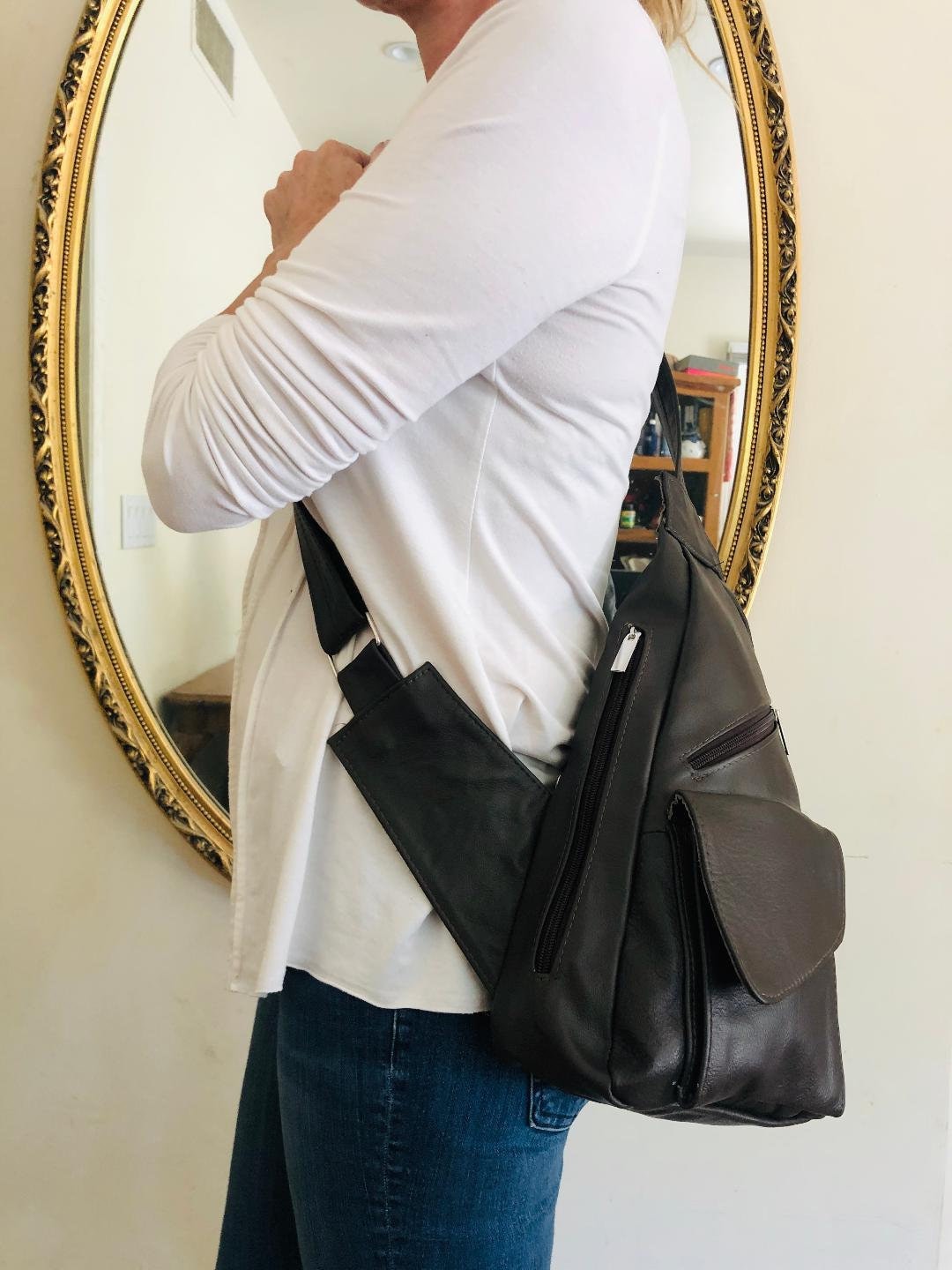Bolso bandolera de piel NEGRO, bandolera de piel, bolsos, monedero, bolso de hombro, bandolera