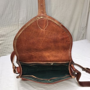Cross Body Purse, brown leather, cross body, saddle bag purse, shoulder bag image 4