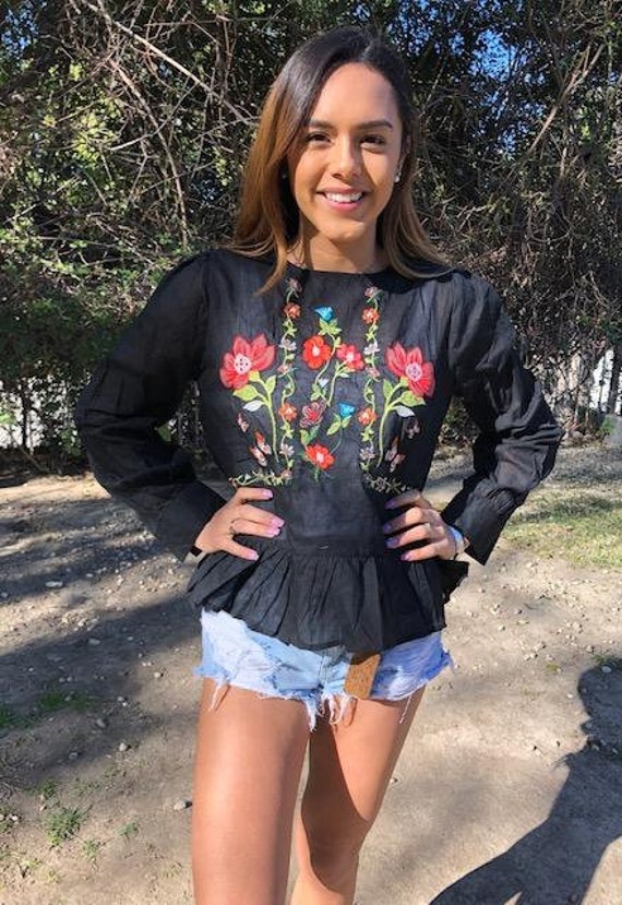 Lange katoenen blouse sale