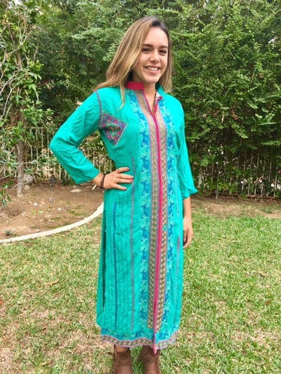 Long embroidered dress, Indian dress, embroidered… - image 5