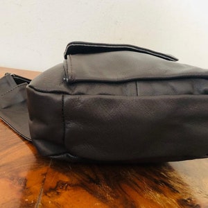 BLACK Leather Sling Bag Leather Slingbags purse Shoulder - Etsy