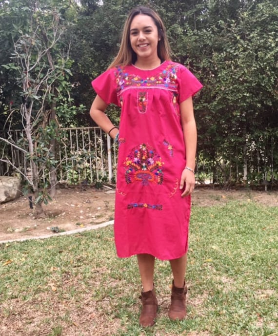 Oaxaca dress, Mexican dress, embroidered dress,bo… - image 1