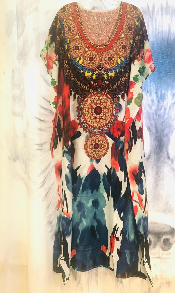 Gorgeous Kaftan dress printed flowers,Maxi dress,… - image 7