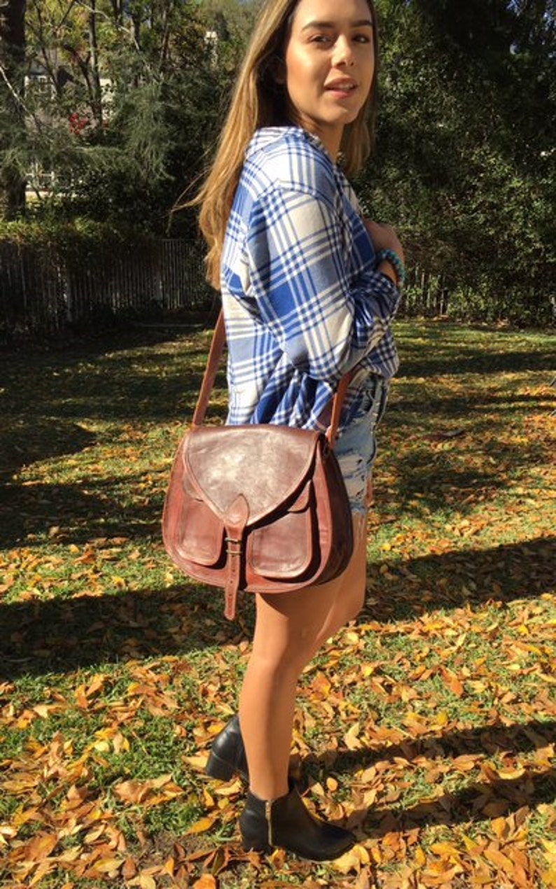 Cross Body Purse, brown leather, cross body, saddle bag purse, shoulder bag image 1